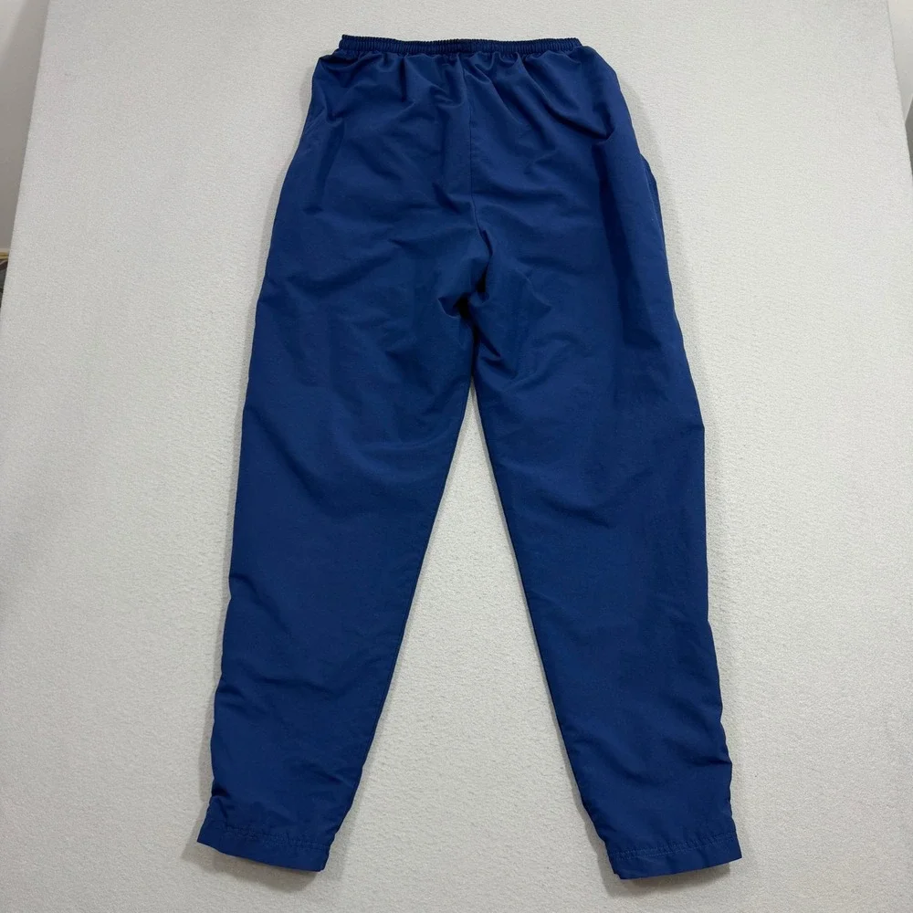 Vintage Nike Pants Womens Large Blue Track Pants Windbreaker Ankle Zip Pockets